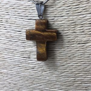 🔥HOT SALE🔥 Healing Natural Stone Cross Necklace